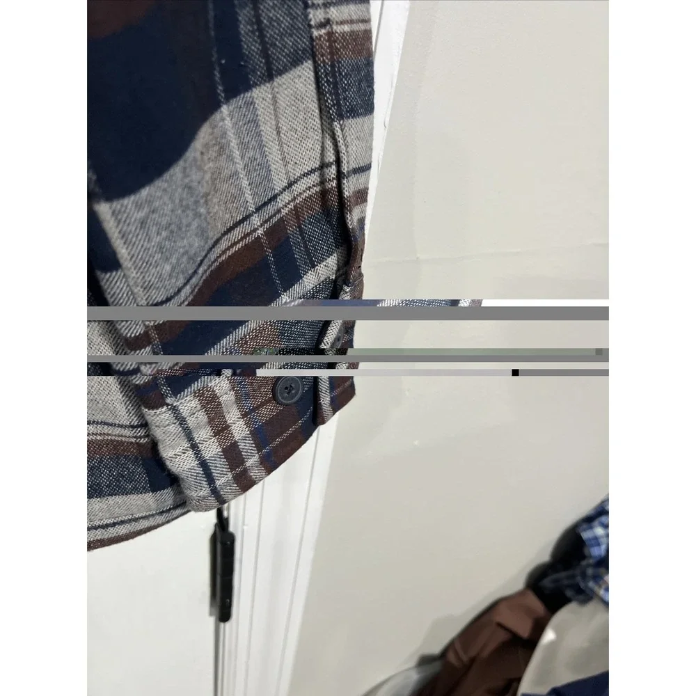 Original Weatherproof SMALL BROWN GRAY 60% Cotton NwT Flannel Jacket Shackleton - Picture 12 of 12